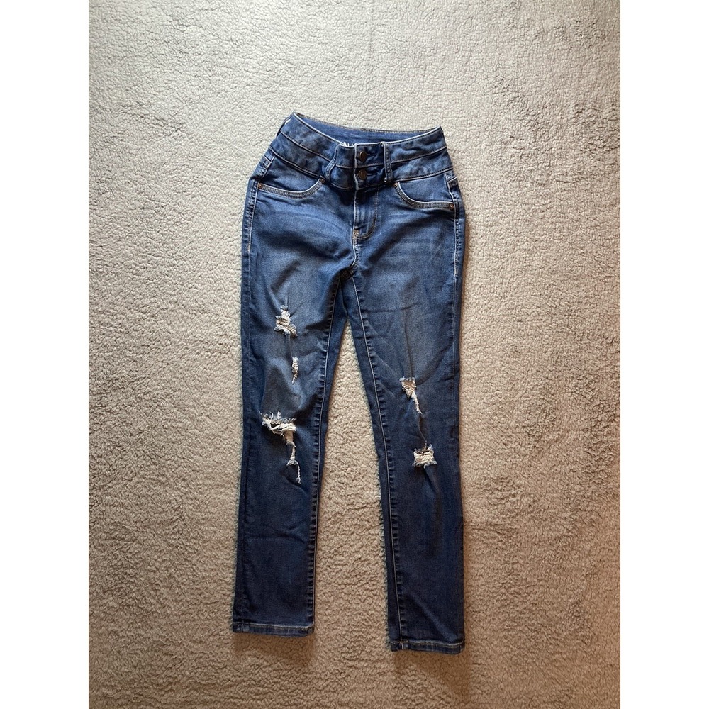 Wallflower Jeans Womens Sz 0 Blue Denim Pants Stretch‎ The Sassy High Rise 24x25